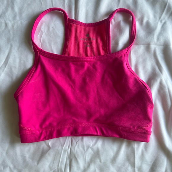 Athleta Neon Pink Yoga Sports Bra SIZE XS - Picture 3 of 6